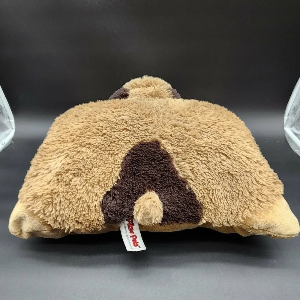 Pillow Pets Tan Brown Puppy Dog Plush Folding Pillow Stuffed Animal Kids Toy 15